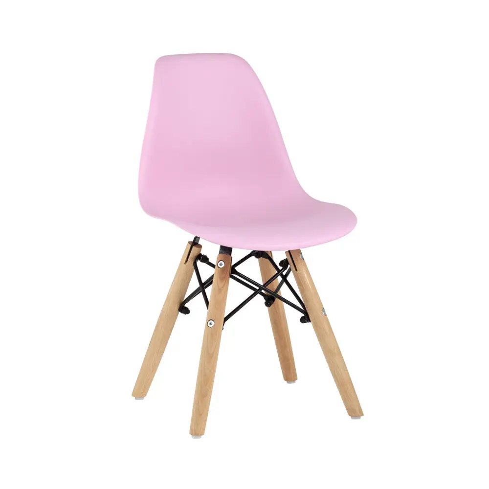 Фото 2 Кухонный стул Stool Group Eames small 54x38x31 см пластик цвет розовый ножки дерево 5 шт Фото 2 Кухонный стул Stool Group Eames small 54x38x31 см пластик цвет розовый ножки дерево 5 шт