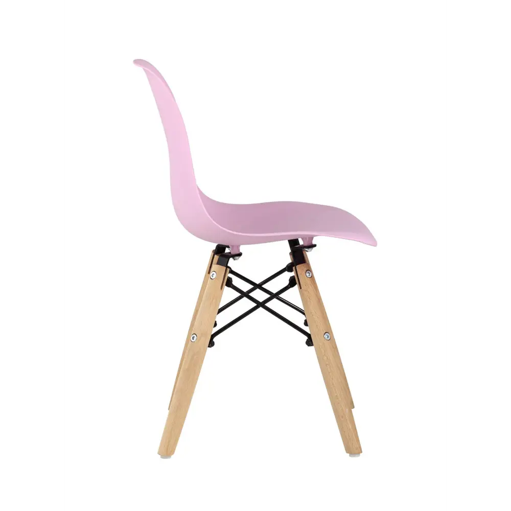 Фото 4 Кухонный стул Stool Group Eames small 54x38x31 см пластик цвет розовый ножки дерево 5 шт Фото 4 Кухонный стул Stool Group Eames small 54x38x31 см пластик цвет розовый ножки дерево 5 шт