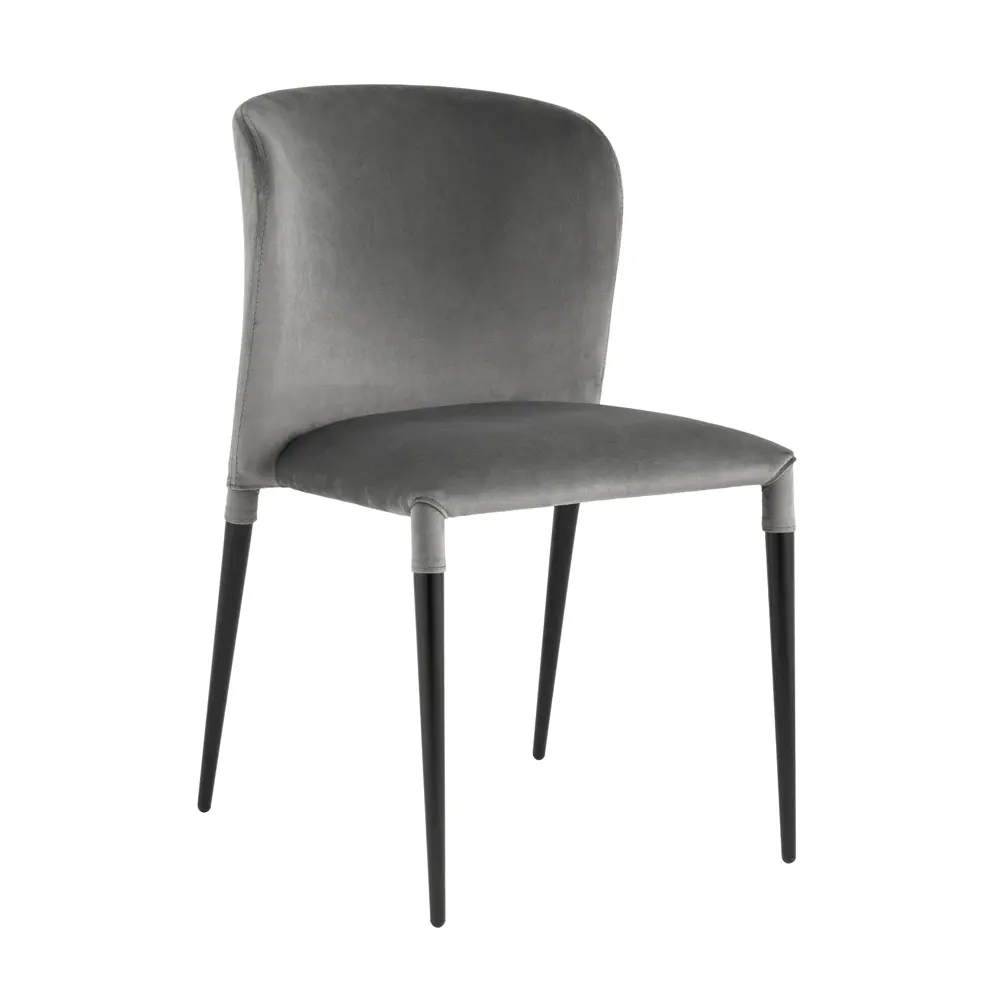 Фото 2 Комплект кухонных стульев 4 шт 86x65x43 см велюр цвет серый