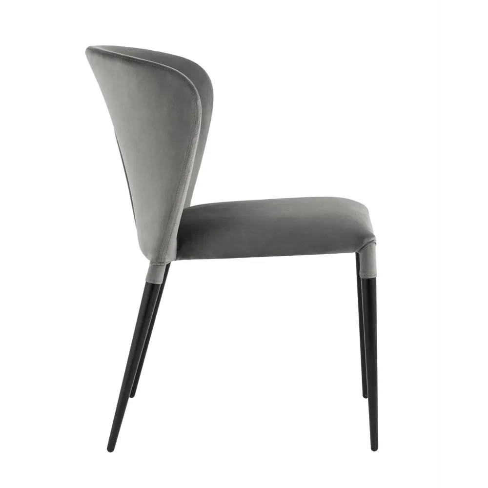 Фото 4 Комплект кухонных стульев 4 шт 86x65x43 см велюр цвет серый