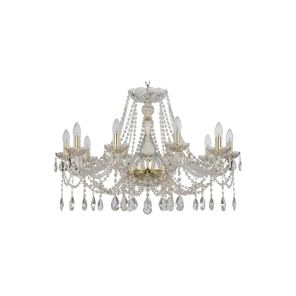 Фото Люстра хрустальная Bohemia Ivele Crystal 1413 107.10.300.G E14 10 ламп 20 м²
