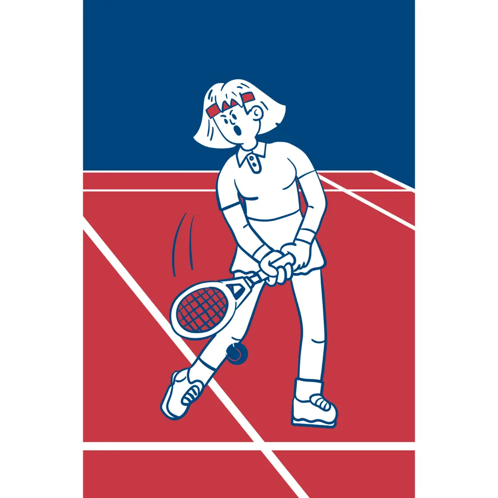 Фото 2 Постер Просто Постер "Девочка с ракеткой" 90x60 см в подарочном тубусе