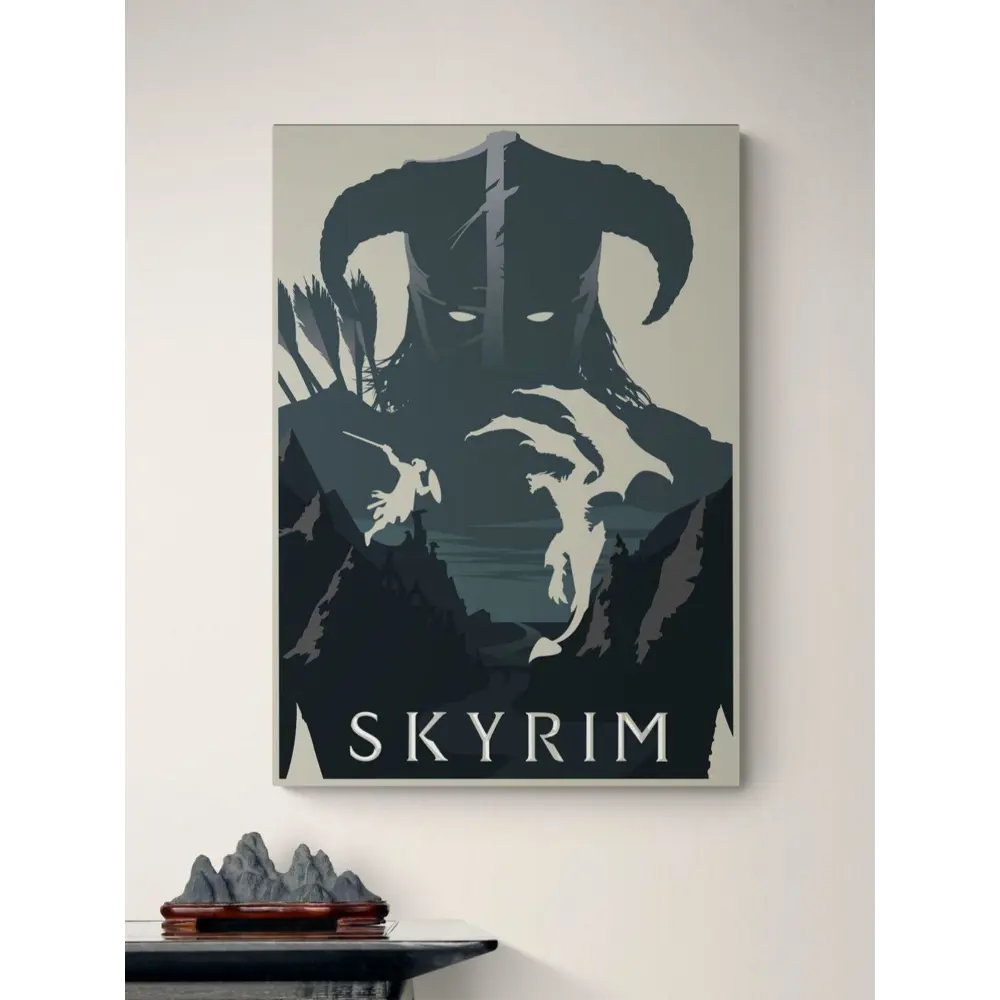 Фото Постер Простопостер "Skyrim. Довакин и Алдуин" 70x50 см
