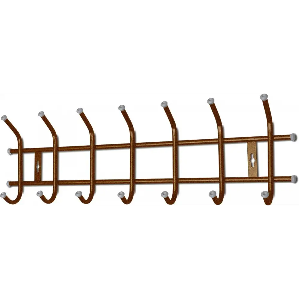 Фото Вешалка Nika 69x21x8.5 см 7 крючков цвет медный
