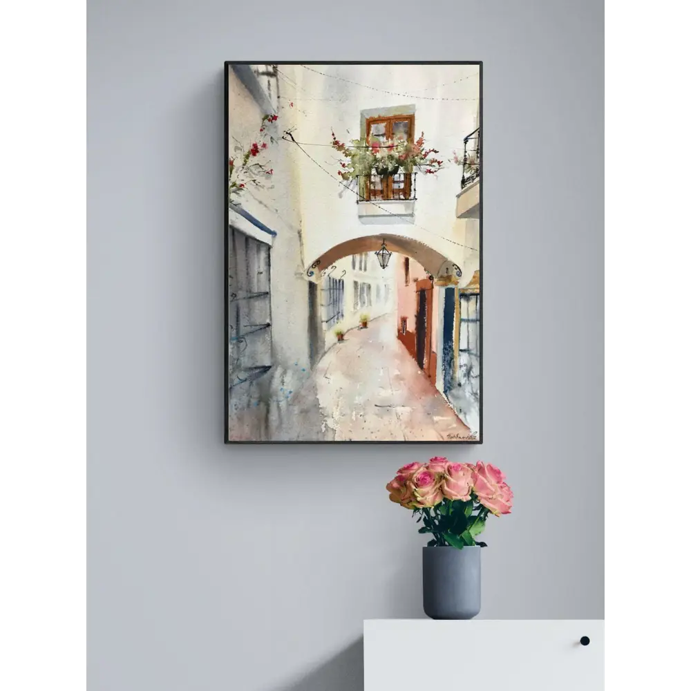 Фото Постер Просто Постер "Старинная улочка" 90x60 см в подарочном тубусе