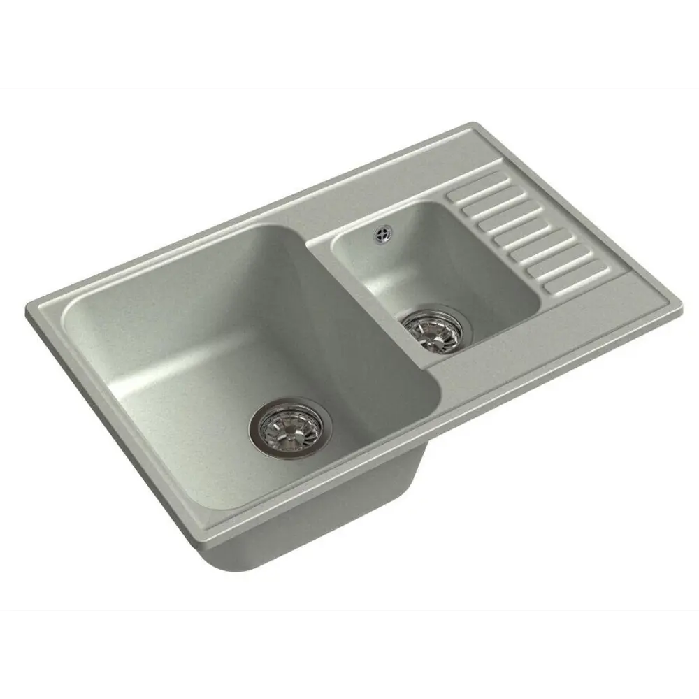 Фото Мойка под столешницу Granfest Quarz eco z-21k 80x55x23 см мрамор цвет серый Фото Мойка под столешницу Granfest Quarz eco z-21k 80x55x23 см мрамор цвет серый