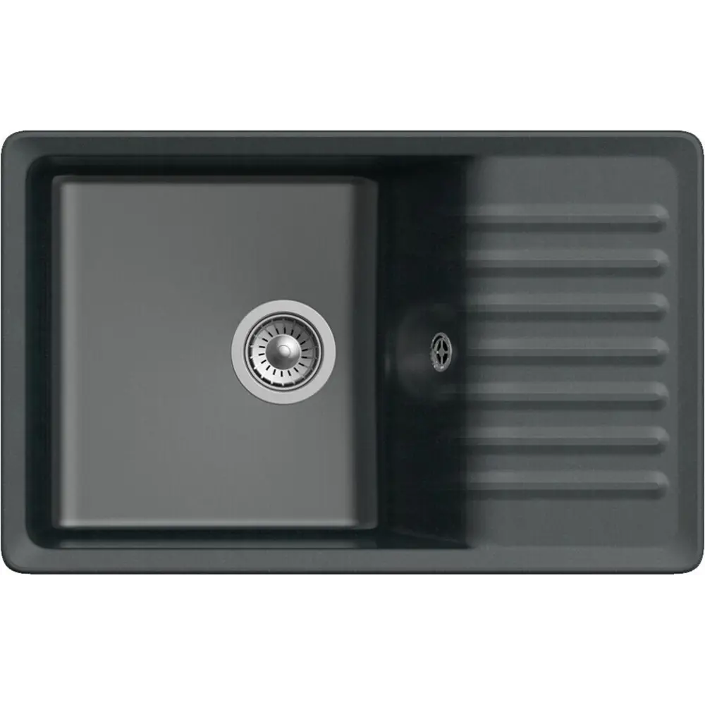 Фото Мойка под столешницу Granfest Z-72 80x55x23 см кварцевый песок цвет черный