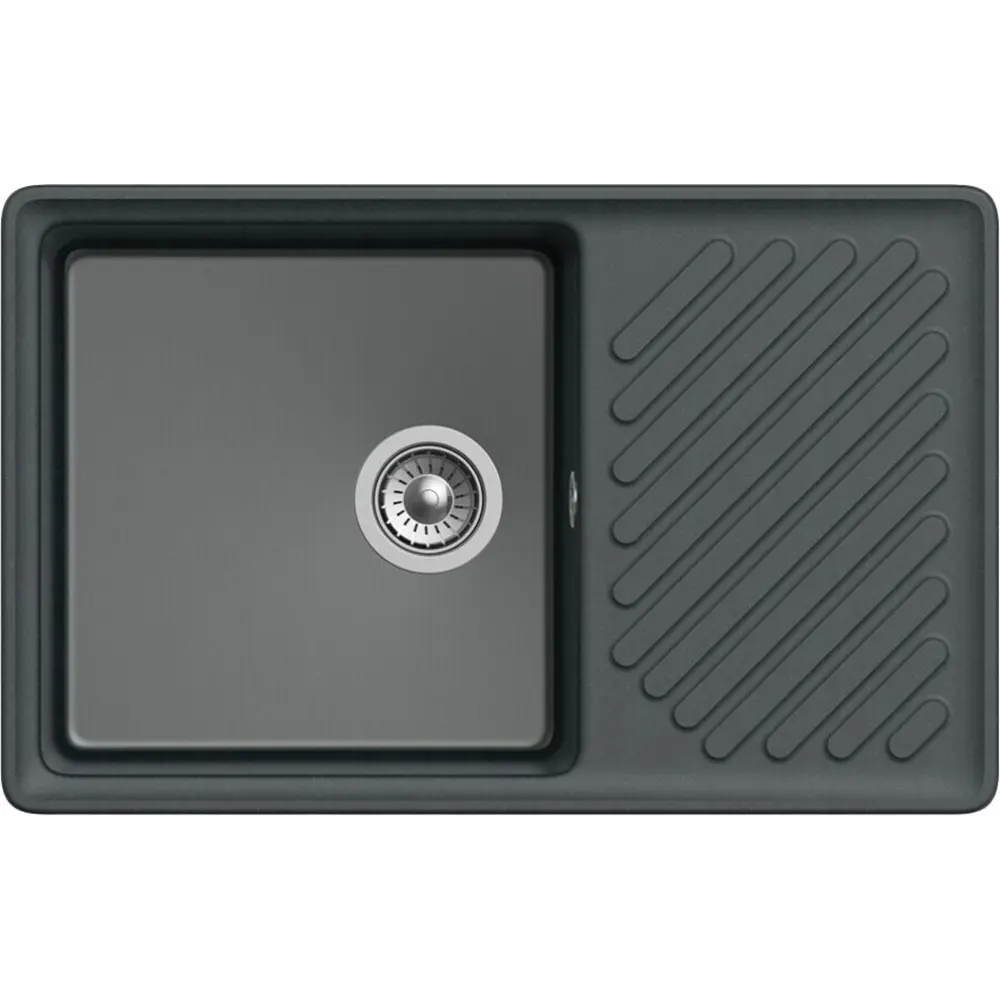 Фото Мойка под столешницу Granfest Z-52 80x55x23 см мрамор цвет черный