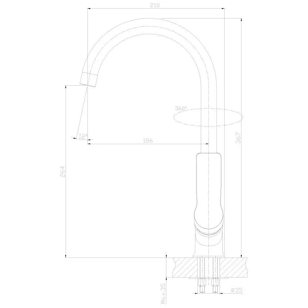 Фото 2 Смеситель для кухни с датчиком Rossinka silvermix Rs27-23 излив 18.5 см цвет хром