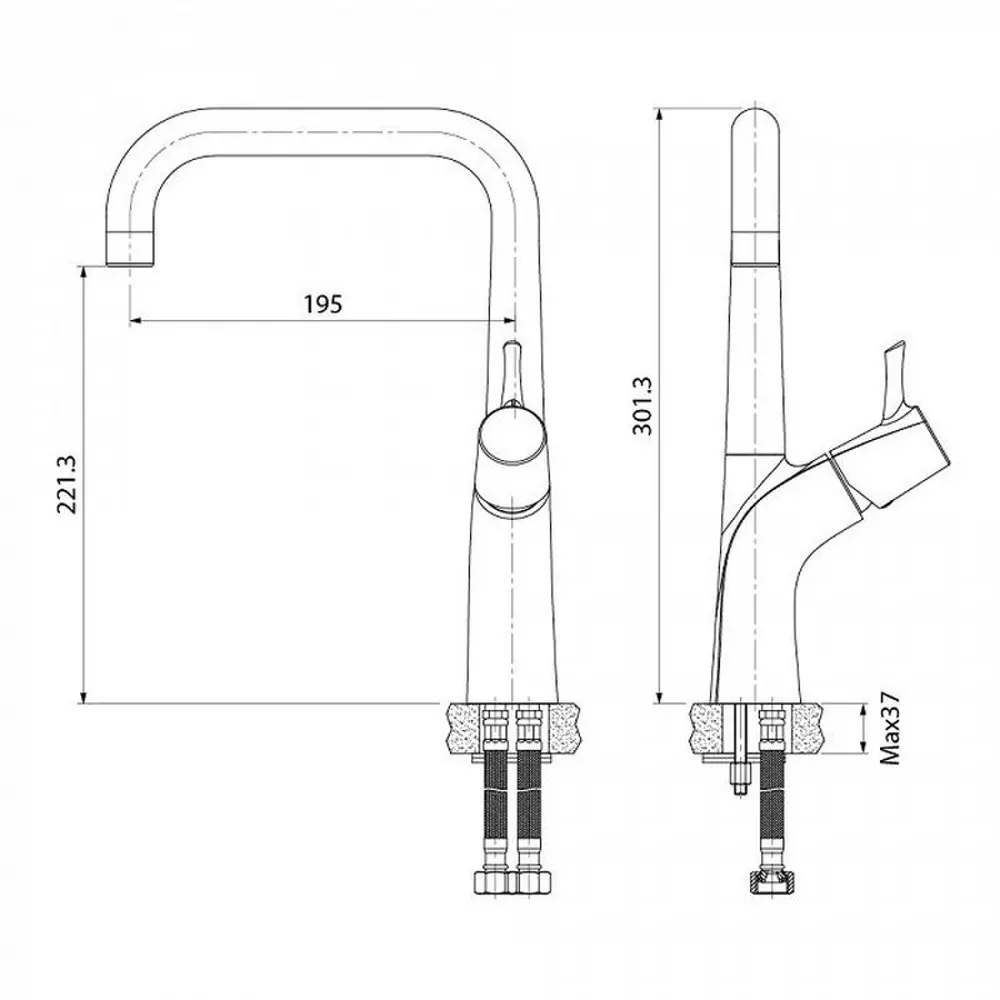 Фото 2 Смеситель для кухни с датчиком Iddis Kitchen line k07sb0li05 излив 22 см цвет хром Фото 2 Смеситель для кухни с датчиком Iddis Kitchen line k07sb0li05 излив 22 см цвет хром