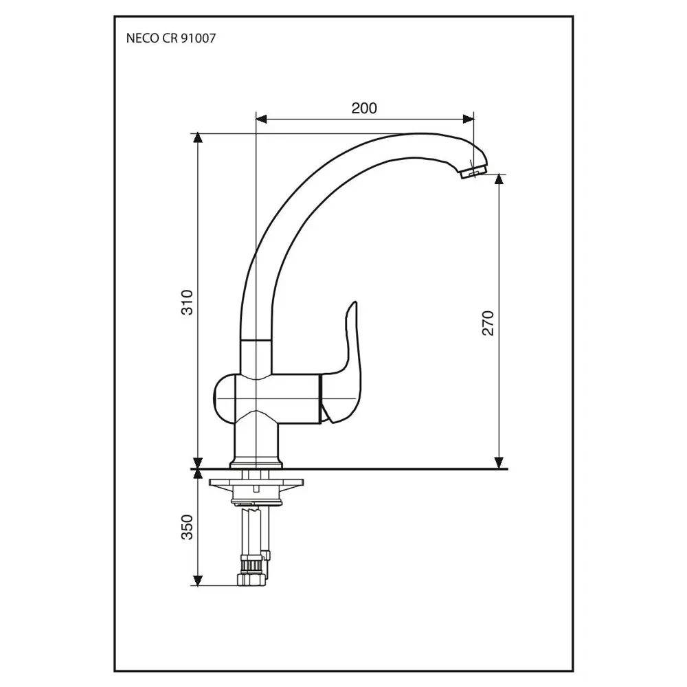 Фото 2 Смеситель для кухни с датчиком Emmevi Neco излив 27 см цвет хром