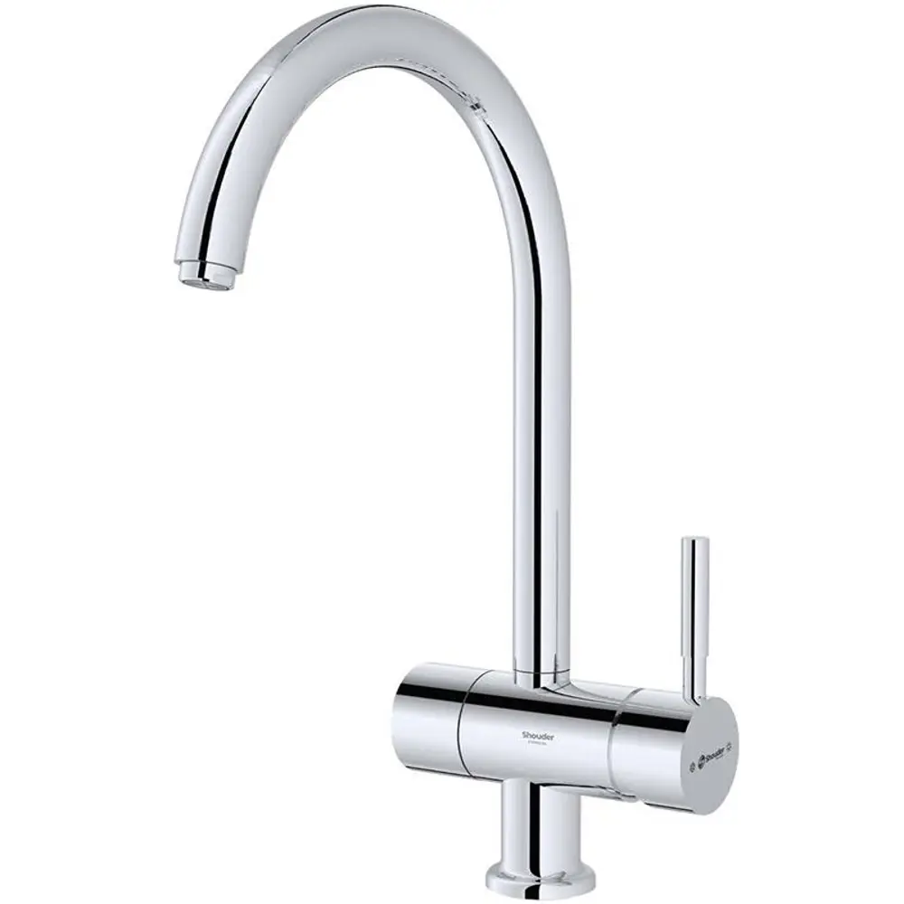 Фото Смеситель для кухни однорычажный Shouder 0330504 Alster латунь цвет хром Фото Смеситель для кухни однорычажный Shouder 0330504 Alster латунь цвет хром