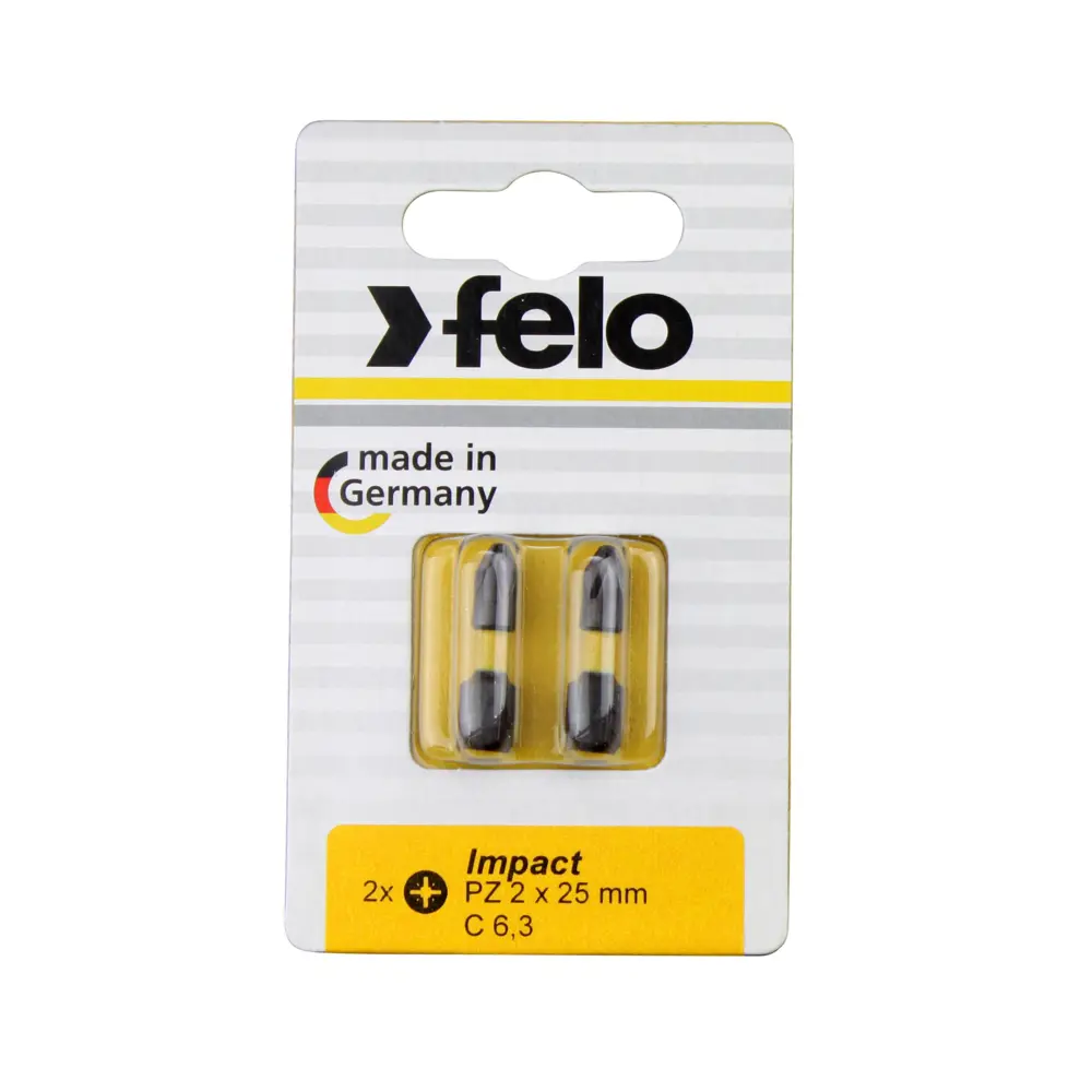 Фото Бита крестовая Felo Impact 03102541 PZ2x25 мм Фото Бита крестовая Felo Impact 03102541 PZ2x25 мм