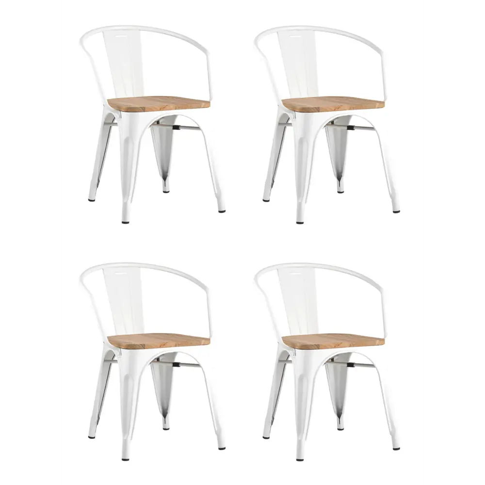 Фото Стул кухонный Стул груп Arm wood 79x39x39 см дерево цвет белый 4 шт Фото Стул кухонный Стул груп Arm wood 79x39x39 см дерево цвет белый 4 шт
