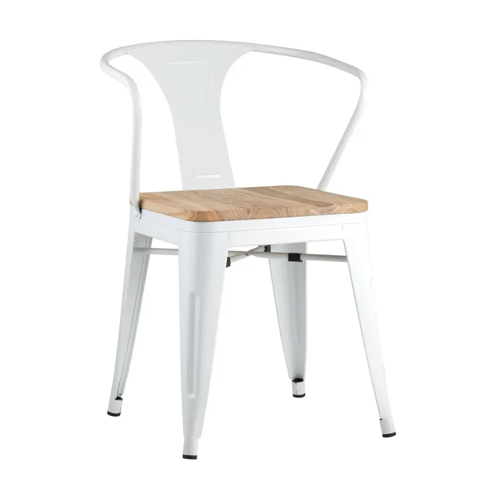 Фото 2 Стул кухонный Стул груп Arm wood 79x39x39 см дерево цвет белый 4 шт Фото 2 Стул кухонный Стул груп Arm wood 79x39x39 см дерево цвет белый 4 шт