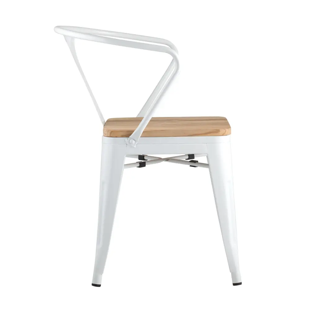 Фото 3 Стул кухонный Стул груп Arm wood 79x39x39 см дерево цвет белый 4 шт Фото 3 Стул кухонный Стул груп Arm wood 79x39x39 см дерево цвет белый 4 шт