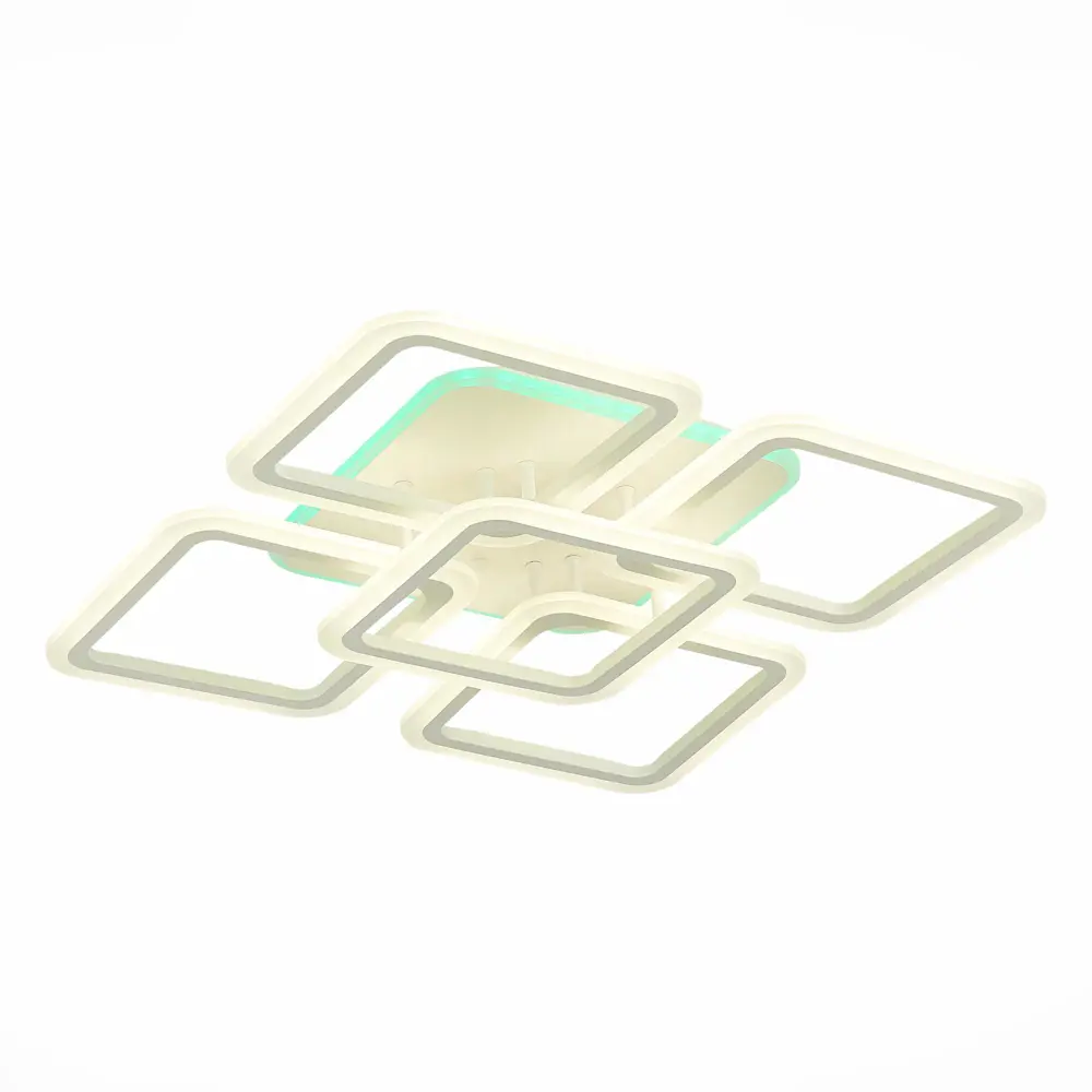 Фото Люстра потолочная светодиодная ALMA LIGHT ALC00081WH-RGB-LED.5x140W 24 м² изменение цвета RGB цвет белый Фото Люстра потолочная светодиодная ALMA LIGHT ALC00081WH-RGB-LED.5x140W 24 м² изменение цвета RGB цвет белый