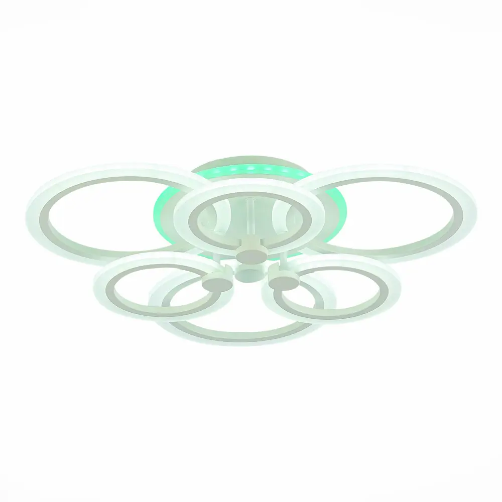 Фото 3 Люстра потолочная светодиодная ALMA LIGHT ALC00104WH-RGB-LED.6x108W 18 м² изменение цвета RGB цвет белый Фото 3 Люстра потолочная светодиодная ALMA LIGHT ALC00104WH-RGB-LED.6x108W 18 м² изменение цвета RGB цвет белый