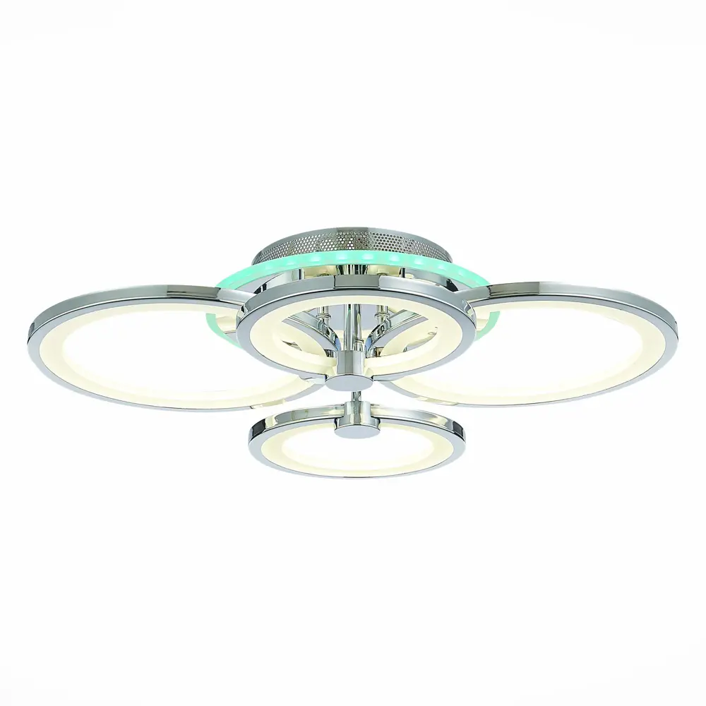 Фото Люстра потолочная светодиодная ALMA LIGHT ALC00073CH-RGB-LED.4x100W 16 м² изменение цвета RGB цвет серый серебристый Фото Люстра потолочная светодиодная ALMA LIGHT ALC00073CH-RGB-LED.4x100W 16 м² изменение цвета RGB цвет серый серебристый