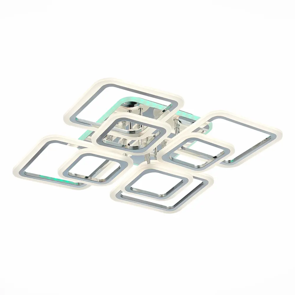 Фото Люстра потолочная светодиодная ALMA LIGHT ALC00082CH-RGB-LED.8x176W 24 м² изменение цвета RGB цвет серый серебристый Фото Люстра потолочная светодиодная ALMA LIGHT ALC00082CH-RGB-LED.8x176W 24 м² изменение цвета RGB цвет серый серебристый