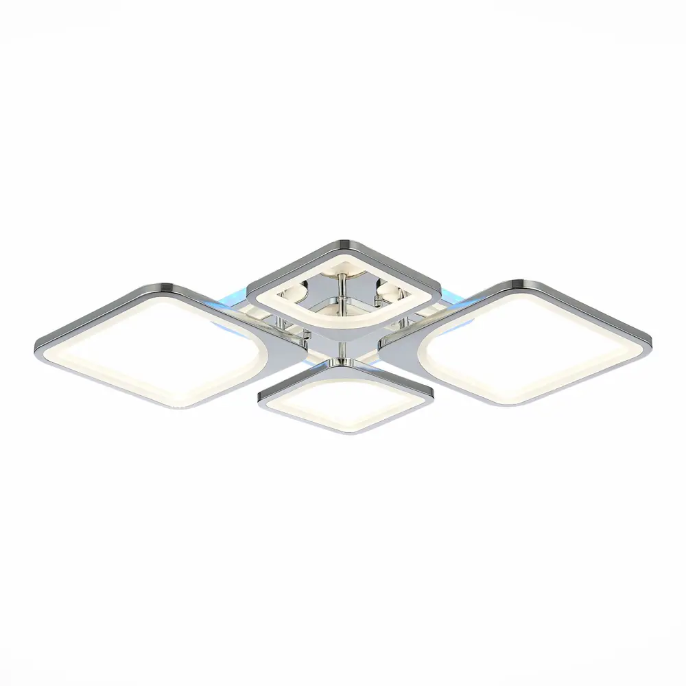 Фото Люстра потолочная светодиодная ALMA LIGHT ALC00089CH-RGB-LED.4x112W 18 м² изменение цвета RGB цвет серый серебристый Фото Люстра потолочная светодиодная ALMA LIGHT ALC00089CH-RGB-LED.4x112W 18 м² изменение цвета RGB цвет серый серебристый