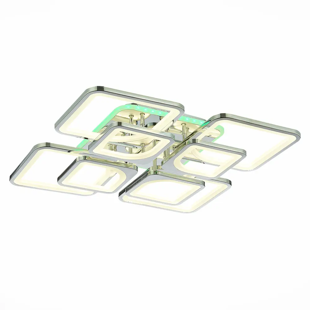 Фото Люстра потолочная светодиодная ALMA LIGHT ALC00094CH-3000-6000K-LED.8x224W 34 м² изменение оттенков белого цвет серый серебристый