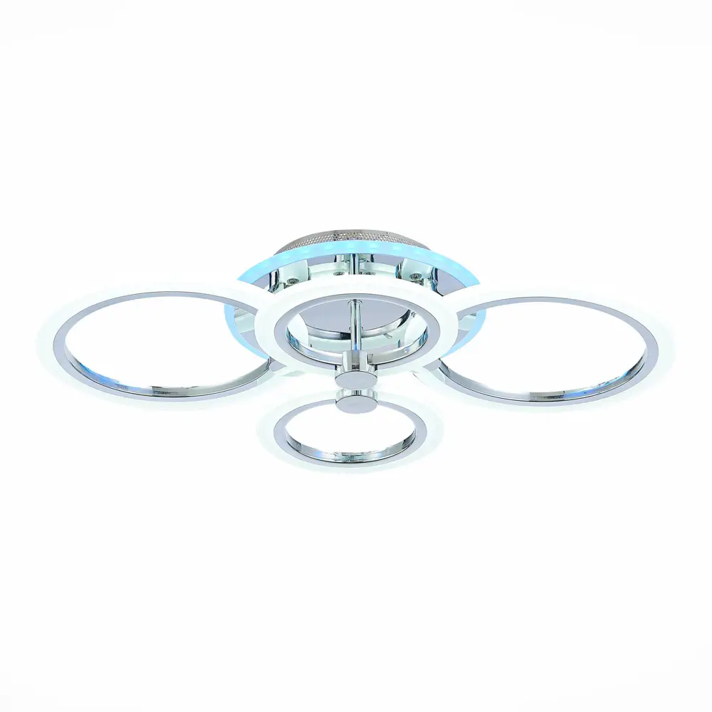 Фото 3 Люстра потолочная светодиодная ALMA LIGHT ALC00099CH-RGB-LED.4x72W 12 м² изменение цвета RGB цвет серый серебристый Фото 3 Люстра потолочная светодиодная ALMA LIGHT ALC00099CH-RGB-LED.4x72W 12 м² изменение цвета RGB цвет серый серебристый