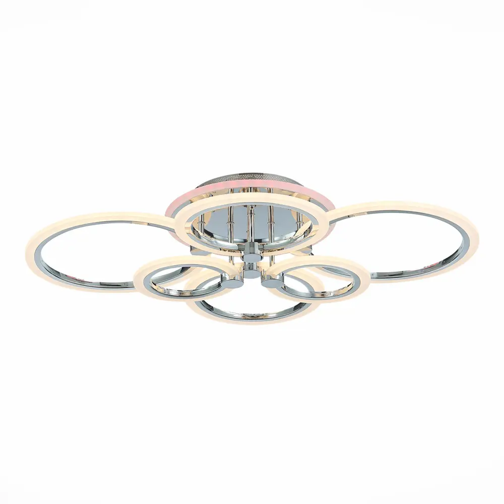 Фото 2 Люстра потолочная светодиодная ALMA LIGHT ALC00102CH-RGB-LED.6x132W 20 м² изменение цвета RGB цвет серый серебристый Фото 2 Люстра потолочная светодиодная ALMA LIGHT ALC00102CH-RGB-LED.6x132W 20 м² изменение цвета RGB цвет серый серебристый