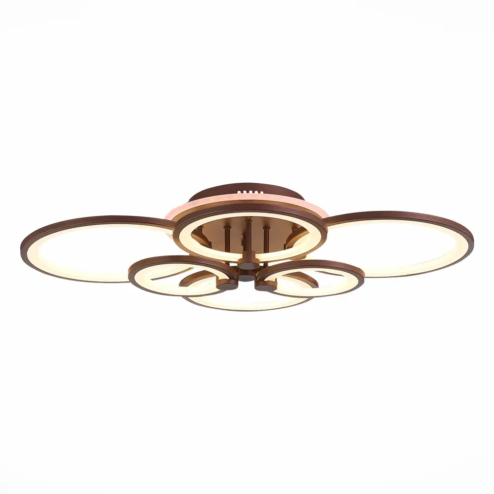 Фото 2 Люстра потолочная светодиодная ALMA LIGHT ALC00072BN-RGB-LED.6x168W 26 м² изменение цвета RGB цвет коричневый Фото 2 Люстра потолочная светодиодная ALMA LIGHT ALC00072BN-RGB-LED.6x168W 26 м² изменение цвета RGB цвет коричневый