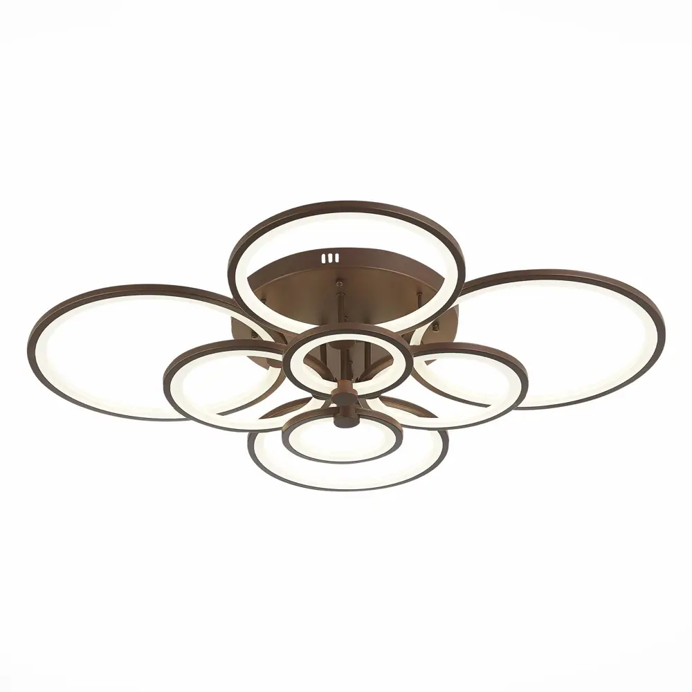 Фото 7 Люстра потолочная светодиодная ALMA LIGHT ALC00074BN-3000-6000K-LED.8x256W 36 м² изменение оттенков белого цвет коричневый Фото 7 Люстра потолочная светодиодная ALMA LIGHT ALC00074BN-3000-6000K-LED.8x256W 36 м² изменение оттенков белого цвет коричневый