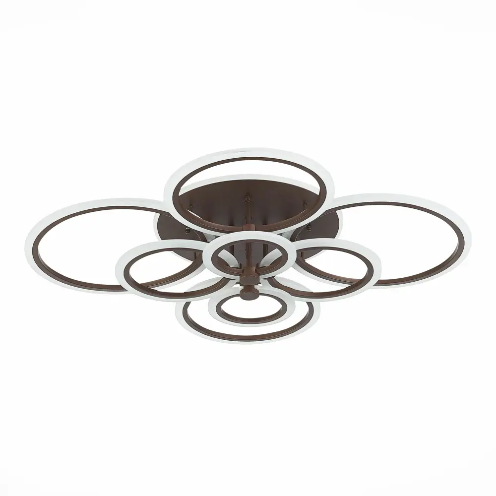 Фото 4 Люстра потолочная светодиодная ALMA LIGHT ALC00100BN-3000-6000K-LED.8x212W 34 м² изменение оттенков белого цвет коричневый Фото 4 Люстра потолочная светодиодная ALMA LIGHT ALC00100BN-3000-6000K-LED.8x212W 34 м² изменение оттенков белого цвет коричневый