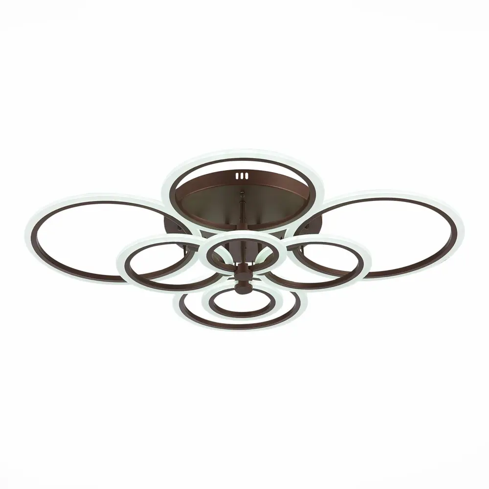 Фото 9 Люстра потолочная светодиодная ALMA LIGHT ALC00100BN-3000-6000K-LED.8x212W 34 м² изменение оттенков белого цвет коричневый Фото 9 Люстра потолочная светодиодная ALMA LIGHT ALC00100BN-3000-6000K-LED.8x212W 34 м² изменение оттенков белого цвет коричневый