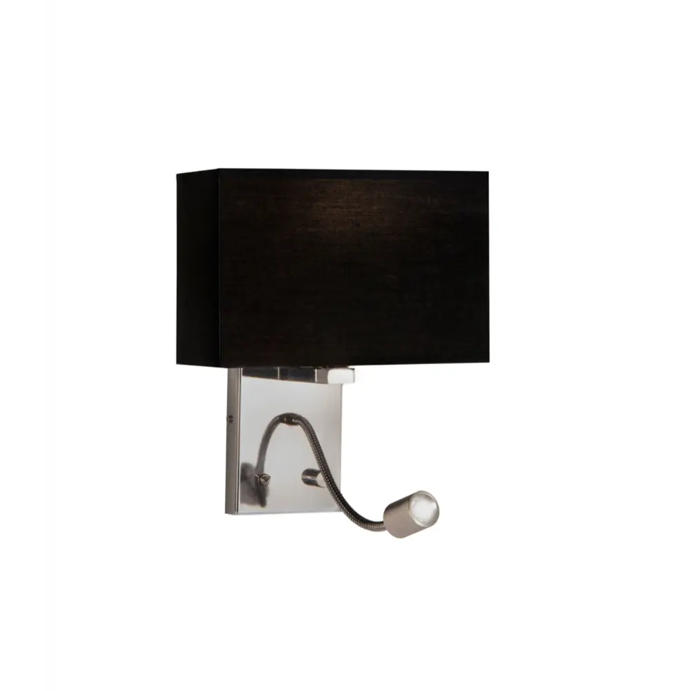 Фото 2 Настенный светильник LUMINA DECO LDW 6053-2 BK цвет хром