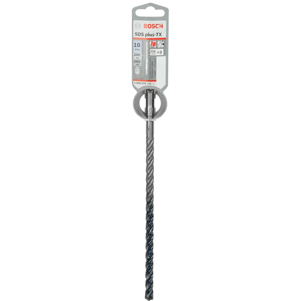 Фото 4 Бур по бетону SDS-plus Bosch SDS Plus-7X 10x265 мм Фото 4 Бур по бетону SDS-plus Bosch SDS Plus-7X 10x265 мм