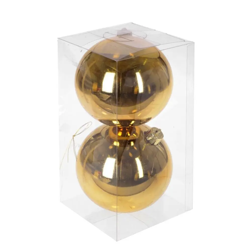 Фото Украшение новогоднее Шар золотое дуэт 722970 ПВХ 10x10 см золотое 2 шт Фото Украшение новогоднее Шар золотое дуэт 722970 ПВХ 10x10 см золотое 2 шт