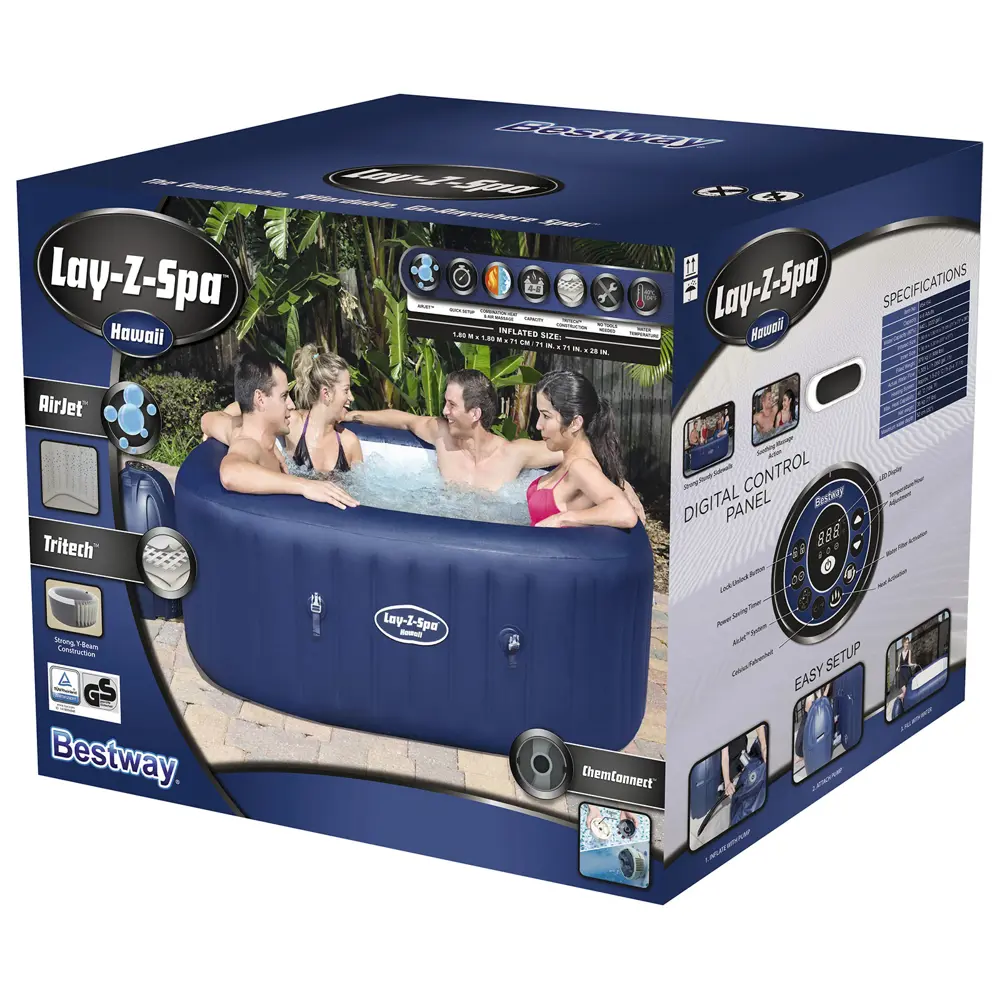 Фото 8 SPA бассейн Bestway 60021 Hawaii 180 х 71 см Фото 8 SPA бассейн Bestway 60021 Hawaii 180 х 71 см