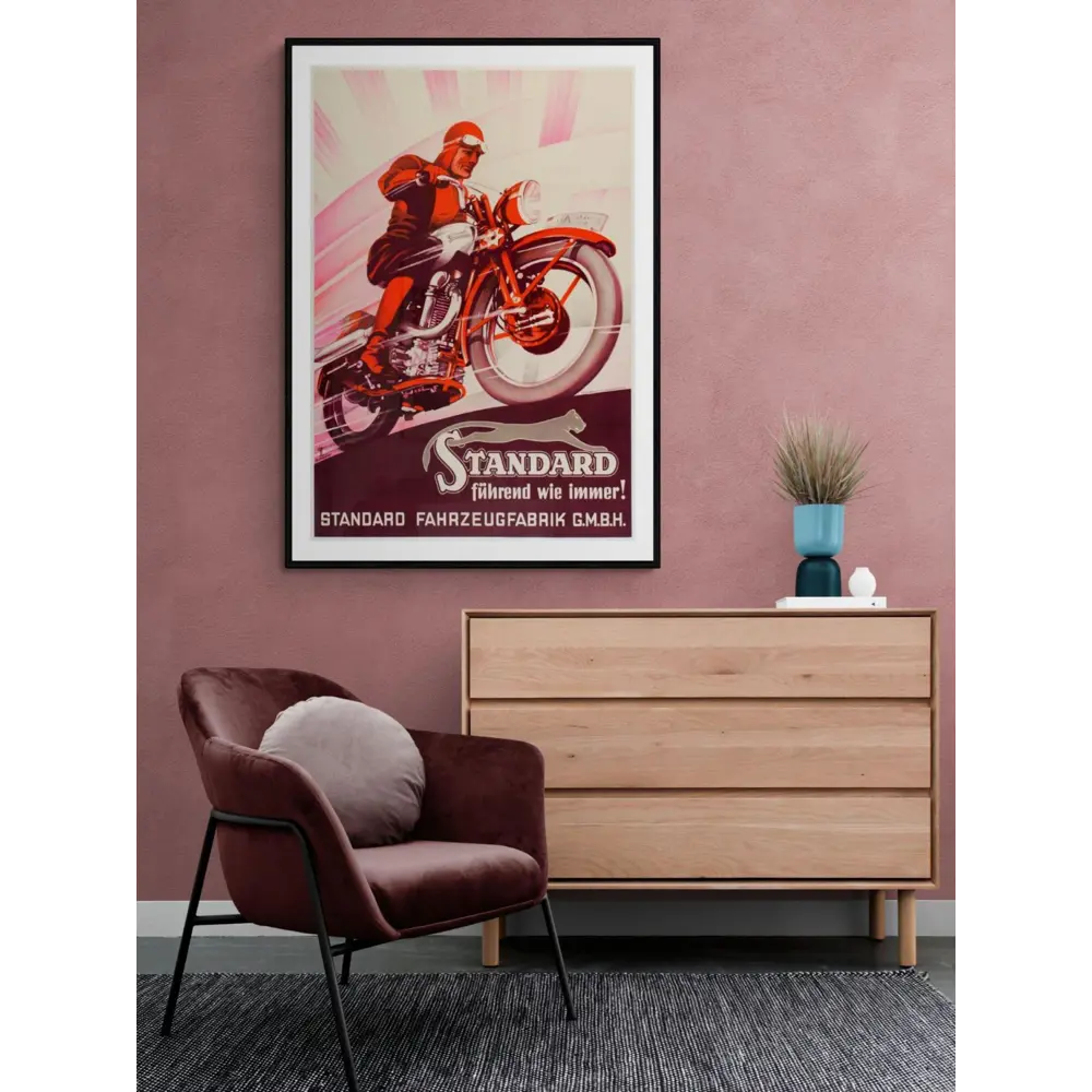 Фото 3 Постер Простопостер "Мотоциклы - мотоцикл standard" 90x60 см в подарочном тубусе без рамы