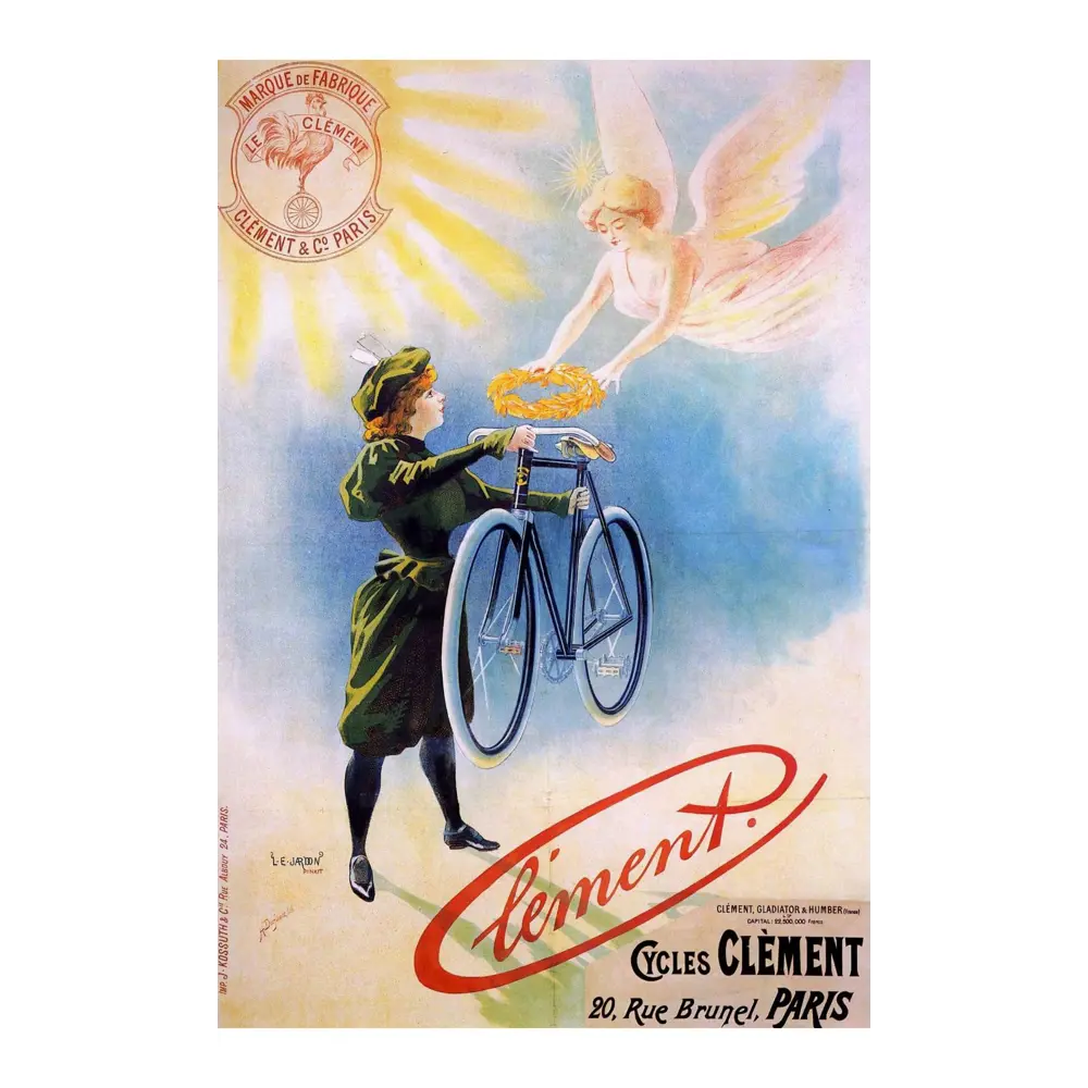 Фото Постер Простопостер "Велосипеды - велосипед clement" 90x60 см в раме Фото Постер Простопостер "Велосипеды - велосипед clement" 90x60 см в раме
