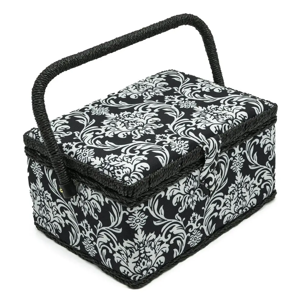 Фото Шкатулка средняя декоративная Hobby&Pro Черно-белые вензеля LY1633L HP Tray 26*19*14.5см Фото Шкатулка средняя декоративная Hobby&Pro Черно-белые вензеля LY1633L HP Tray 26*19*14.5см