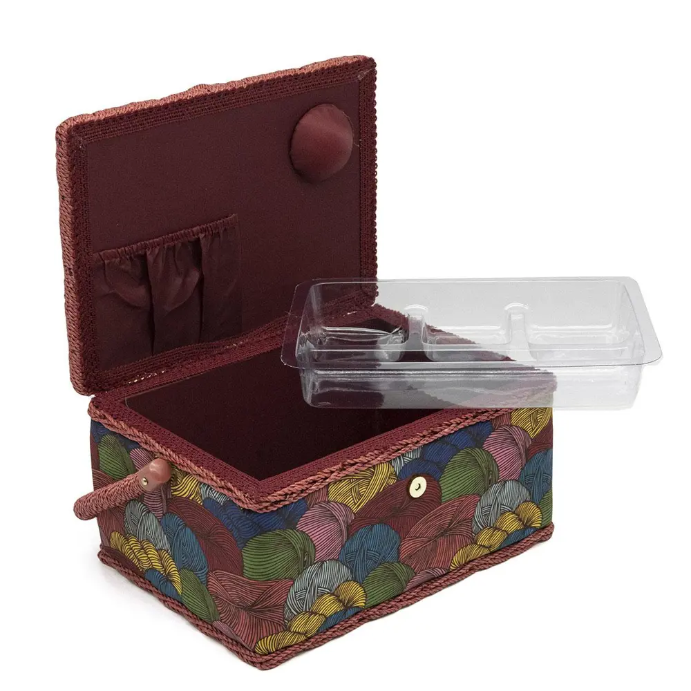 Фото 2 Шкатулка средняя декоративная Hobby&Pro Разноцветная пряжа LY1633L HP Tray 26*19*14.5см Фото 2 Шкатулка средняя декоративная Hobby&Pro Разноцветная пряжа LY1633L HP Tray 26*19*14.5см