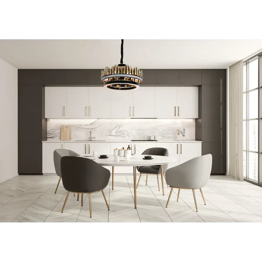 Фото 2 Светильник подвесной ESCADA 2104/12S NAKURU 12 ламп 28 м² цвет черный Фото 2 Светильник подвесной ESCADA 2104/12S NAKURU 12 ламп 28 м² цвет черный