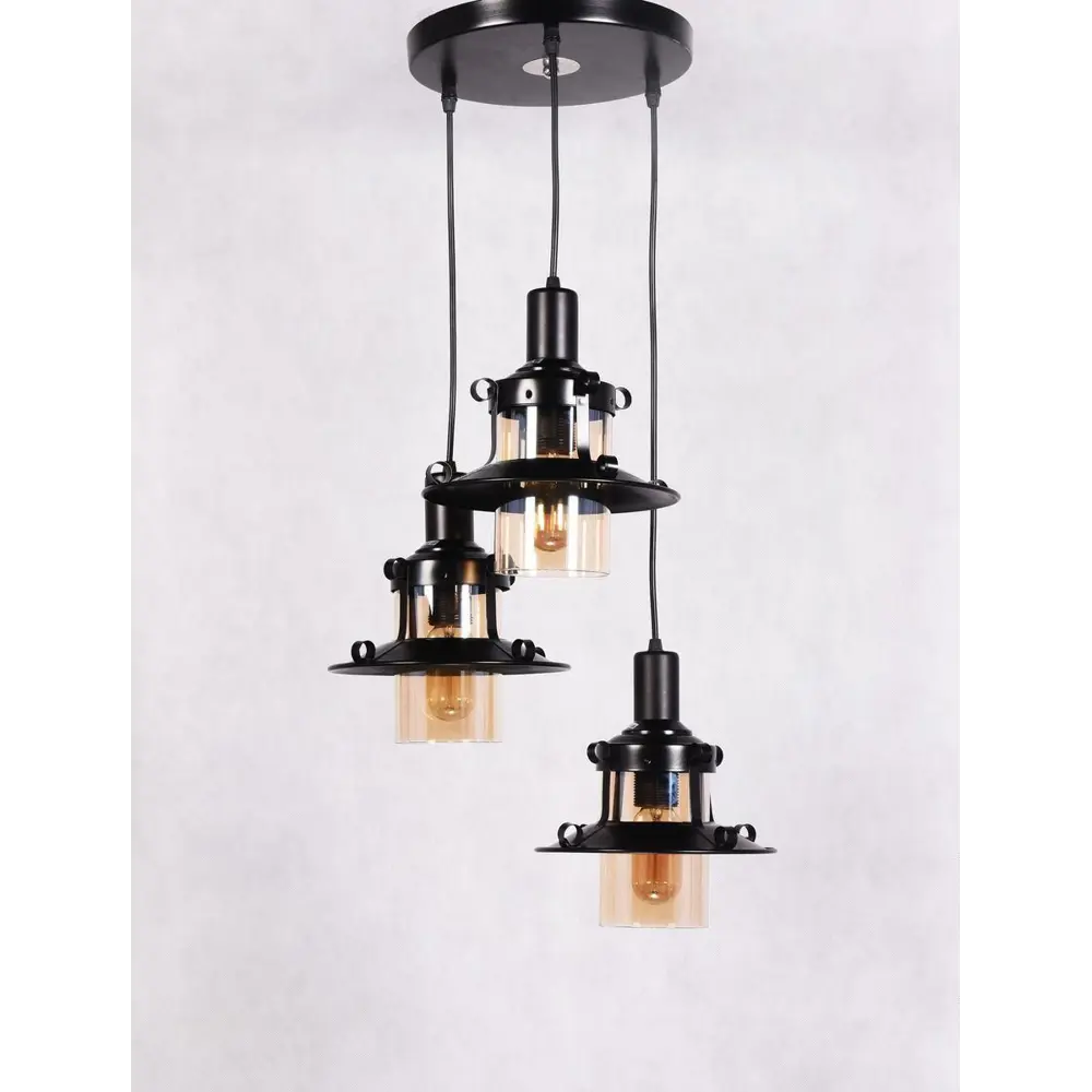 Фото 2 Люстра потолочная LUMINA DECO LDP 11328 B-3 BK Capri 3 лампы 12 м² цвет черный Фото 2 Люстра потолочная LUMINA DECO LDP 11328 B-3 BK Capri 3 лампы 12 м² цвет черный