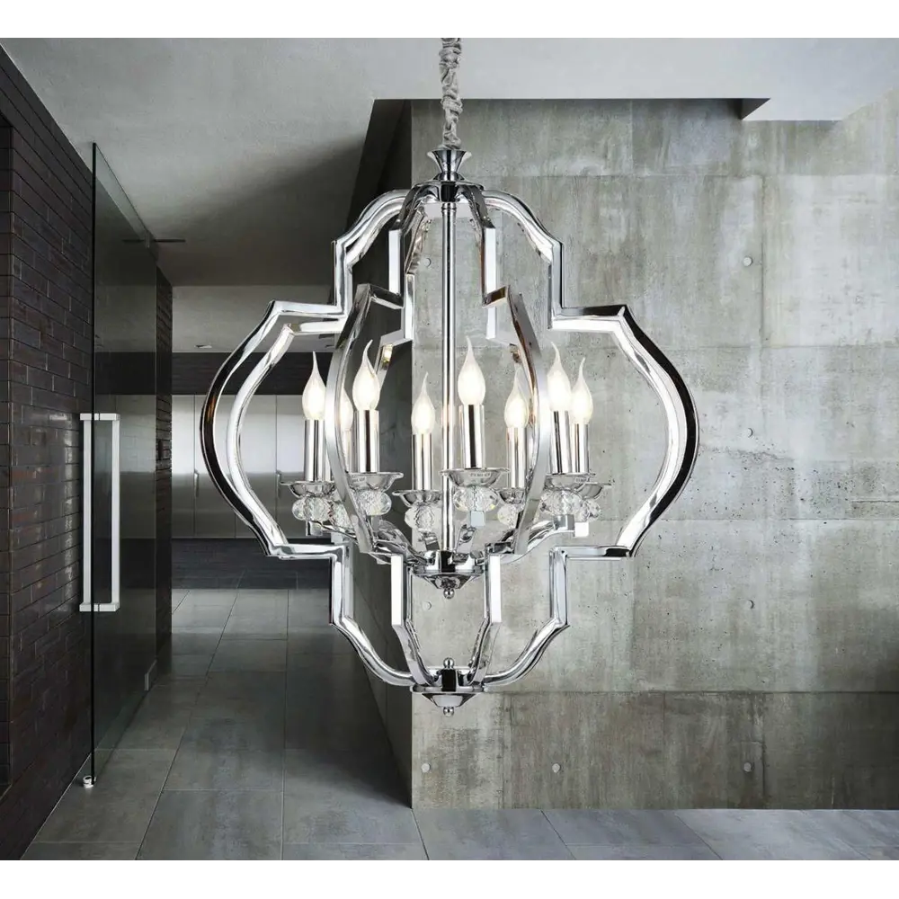 Фото 2 Люстра потолочная LUMINA DECO LDP 17078-8 CHR Cesaro 8 ламп 21.33 м² цвет серый Фото 2 Люстра потолочная LUMINA DECO LDP 17078-8 CHR Cesaro 8 ламп 21.33 м² цвет серый