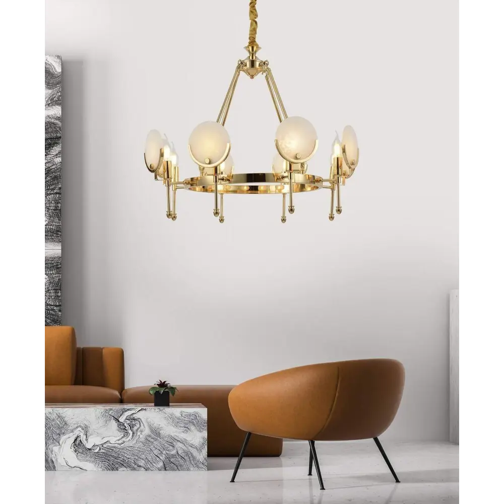 Фото 4 Люстра потолочная LUMINA DECO LDP 8010-8 F.GD Montego 8 ламп 21.33 м² цвет золото Фото 4 Люстра потолочная LUMINA DECO LDP 8010-8 F.GD Montego 8 ламп 21.33 м² цвет золото