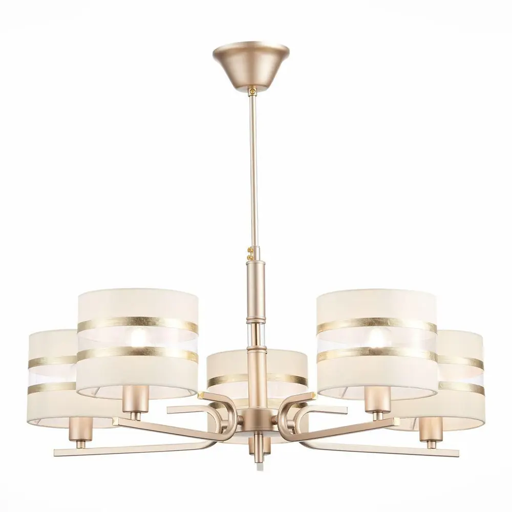 Фото 4 Люстра потолочная EVOLUCE SLE300203-05 Almese 5 ламп 10 м² цвет бежевый Фото 4 Люстра потолочная EVOLUCE SLE300203-05 Almese 5 ламп 10 м² цвет бежевый