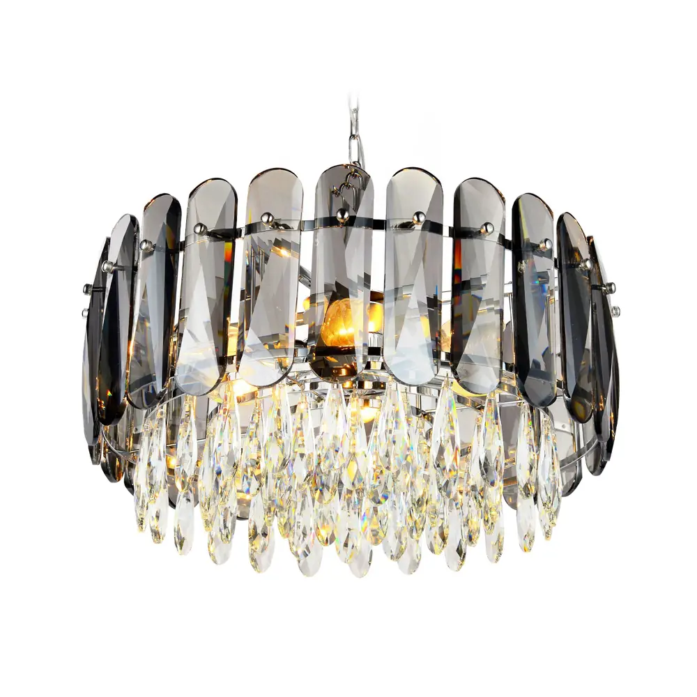 Фото Люстра потолочная хрустальная Ambrella Light TR5069 Traditional 6 ламп 18 м² цвет хром Фото Люстра потолочная хрустальная Ambrella Light TR5069 Traditional 6 ламп 18 м² цвет хром