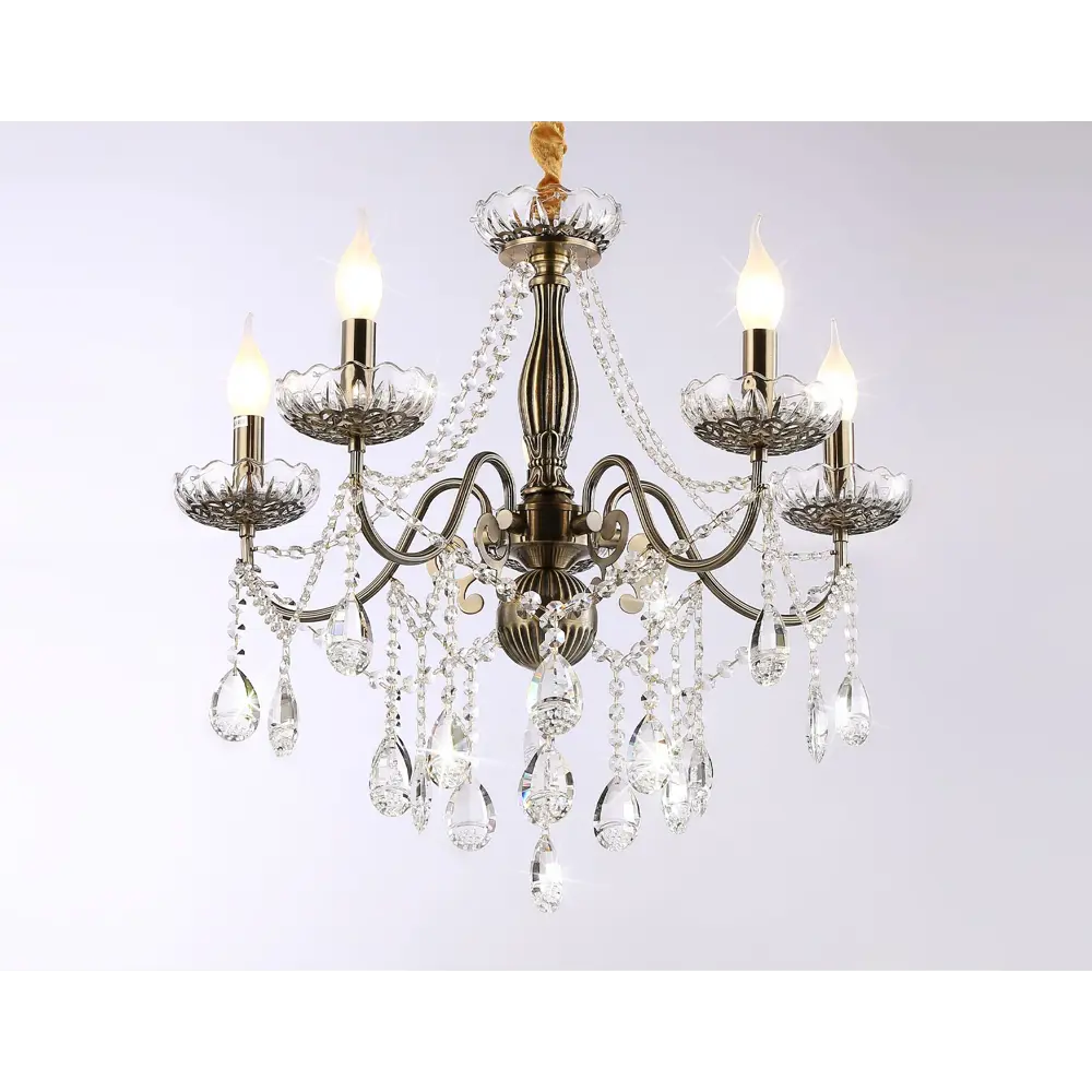 Фото 4 Люстра потолочная хрустальная Ambrella Light TR4949 Traditional 5 ламп 14 м² цвет бронза Фото 4 Люстра потолочная хрустальная Ambrella Light TR4949 Traditional 5 ламп 14 м² цвет бронза