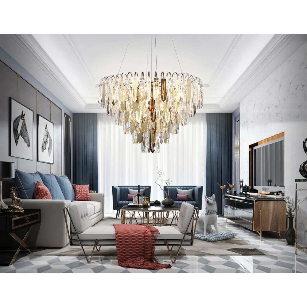 Фото 3 Люстра потолочная хрустальная Ambrella Light TR5258 Traditional 11 ламп 28 м² цвет золото Фото 3 Люстра потолочная хрустальная Ambrella Light TR5258 Traditional 11 ламп 28 м² цвет золото
