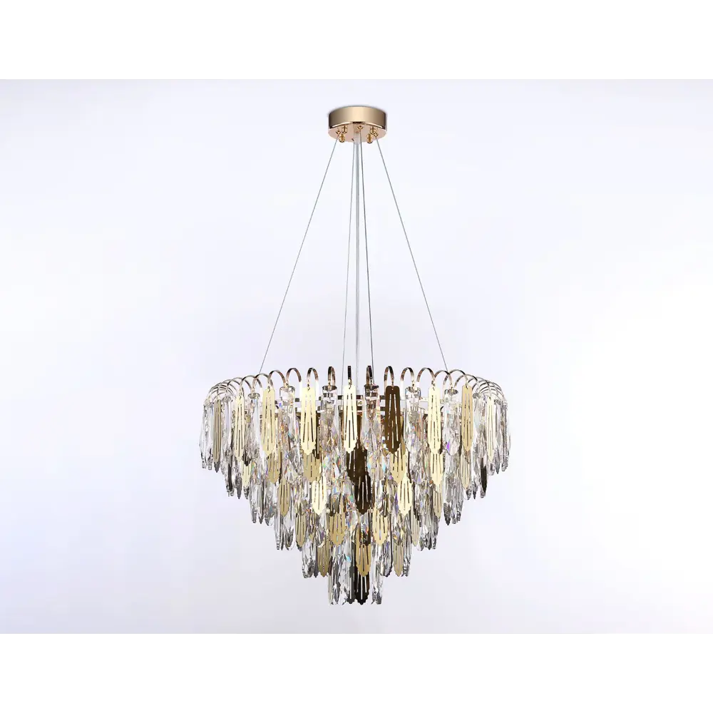 Фото 6 Люстра потолочная хрустальная Ambrella Light TR5258 Traditional 11 ламп 28 м² цвет золото Фото 6 Люстра потолочная хрустальная Ambrella Light TR5258 Traditional 11 ламп 28 м² цвет золото