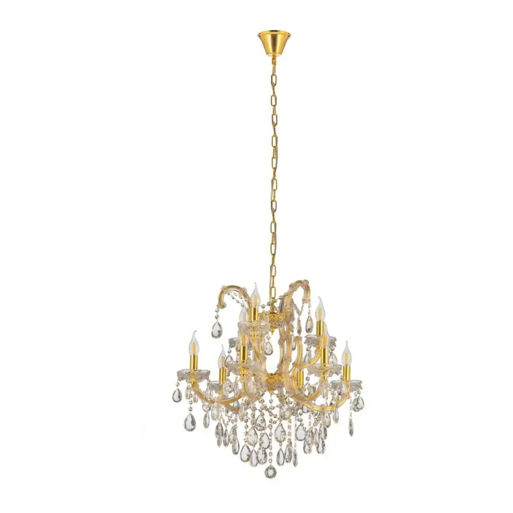 Фото 3 Люстра потолочная хрустальная Lumina Deco LDP 7030-6+3 GD Eliza 9 ламп 24 м² цвет золото Фото 3 Люстра потолочная хрустальная Lumina Deco LDP 7030-6+3 GD Eliza 9 ламп 24 м² цвет золото